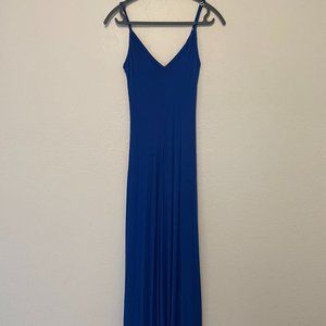Royal Blue Matty M Long Dress - Stretchy Soft